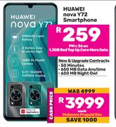 Huawei Nova Y72 Smartphone-On 1.3GB Red Top Up Core More Data 
