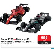 Ferrari F1 75 Or Mercedes F1 AMG Radio Control 1:12 Scale-Each