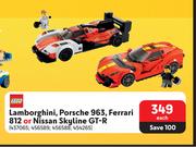 Lego Lamborghini, Porsche 963, Ferrari 812 Or Nissan Skyline GT-R-Each