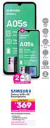 2 x Samsung Galaxy A05s 5G Smartphone-On 1.3GB Red Top Up Core More Data + On Promo 80