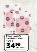 Food Lover's Sandwich Ham-400g Per Pack