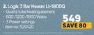 Logik 3 Bar Heater LT-1800Q