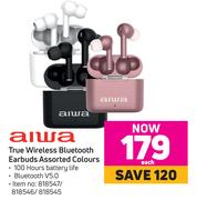 Aiwa True Wireless Bluetooth Earbuds Assorted Colours-Each