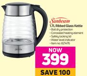 Sunbeam 1.7L Ribbed Glass Kettle