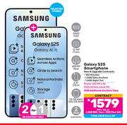 2 x Samsung Galaxy S25 Smartphone-On 4.8GB Red Core + Red Flexi 160
