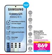 Samsung Galaxy S25 Smartphone-On 4.8GB Red Core