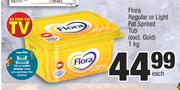 Flora Regular Or Light Fat Spread Tub (Excl. Gold)-1kg Each