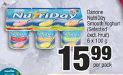 Danone NutriDay Smooth Yoghurt (Selected Excl. Fruit)-6x100g Per Pack