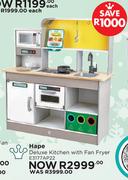 Hape Deluxe Kitchen With Fan Fryer E3177AP22