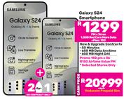 2 x Samsung Galaxy S24 Smartphone-On 1.3GB Red Core More Data + Flexi 150