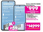 2 x Samsung Galaxy S24 FE Smartphone-On 2.6GB Red Core More Data + Flexi 150