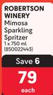 Robertson Winery Mimosa Sparkling Spritzer-750ml Each