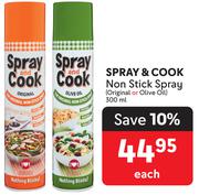 Spray & Cook Non Stick Spray (Original Or Olive Oil)-300ml Each