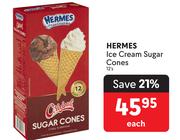 Hermes Ice Cream Sugar Cones-12's Each