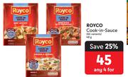Royco Cook-In-Sauce (All Variants)-For Any 4 x 48g