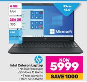 HP 15.6"(39cm) Intel Celeron Laptop