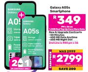 2 x Samsung Galaxy A05s Smartphone-On 1.3GB Red Top Up Core More Data