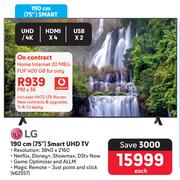 LG 75" (190cm) Smart UHD TV-Each
