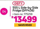 Defy 555L Side By Side Fridge DFF436