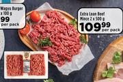 Extra Lean Beef Mince-2 x 500g Per Pack