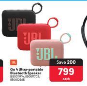 JBL Go 4 Ultra Portable Bluetooth Speaker-Each