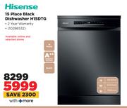 Hisense 15 Place Black Dishwasher H15DTG