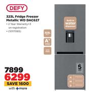 Defy 323L Fridge/Freezer Metallic WD DAC627