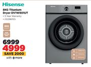 Hisense 8Kg Titanium Dryer DV1W801UT