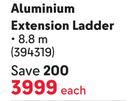 Mundo Aluminium Extension Ladder 8.8m-Each
