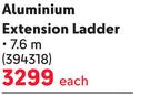 Mundo Aluminium Extension Ladder 7.6m-Each