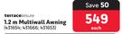 Terrace Leisure 1.2m Multiwall Awning-Each