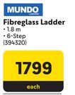 Mundo Fibreglass Ladder 6 Step 1.8m