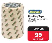 Sellotape Masking Tape-Per 6 Pack