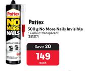 Pattex No More Nails Invisible-300g Each