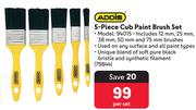 Addis 5 Piece Cub Paint Brush Set 94015-Per Set
