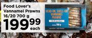 Food Lover's Vannamei Prawns 16/20-700g Each