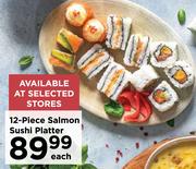 12 Piece Salmon Sushi Platter-Each