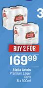 Stella Artois Premium Lager Cans-For 2 x 6 x 500ml
