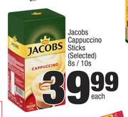 Jacobs Cappuccino Sticks (Selected)-8's/ 10's Pack Each
