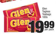 Glen Tagless Teabags-100's Per Pack