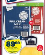 PnP Long Life Milk Assorted-6 x 1L Per Pack
