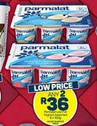 Parmalat Low Fat Yoghurt Assorted-Any 2 x 6 x 100g