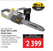Ryobi Dual 18V Li-Ion Chain Saw XCS-355 Plus