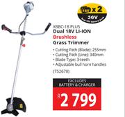 Ryobi Dual 18V Li-Ion Brushless Grass Trimmer XBBC-18 Plus