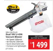 Ryobi Dual 18V Li-Ion Vacuum Blower XBV-230 PLUS