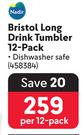 Nadir Bristol Long Drink Tumbler 12-Pack-Per 12 Pack