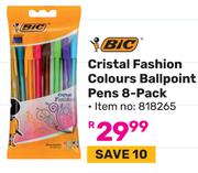Bic Cristal Fashion Colours Ballpoint Pens 8 Pack (818265)