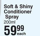 Johnson's Soft & Shiny Conditioner Spray-200ml Each