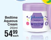 Johnson's Bedtime Aqueous Cream-250ml Each