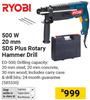 Ryobi 500W 20mm SDS plus Rotary Hammer Drill